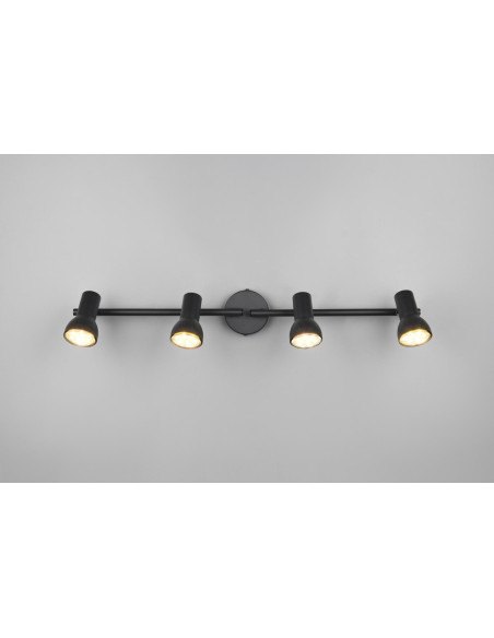 REGLETA 4 FOCOS CANTAR NEGRO