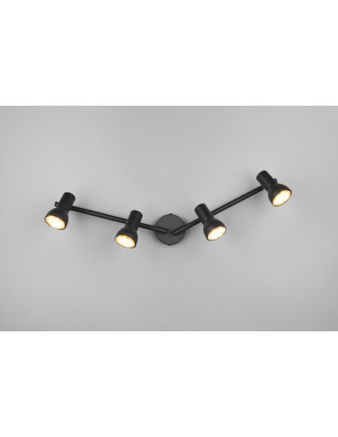 REGLETA 4 FOCOS CANTAR NEGRO