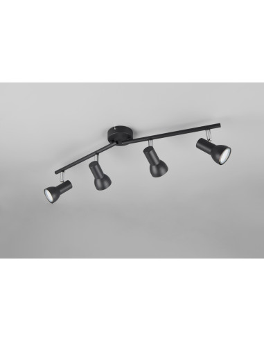 REGLETA 4 FOCOS CANTAR NEGRO