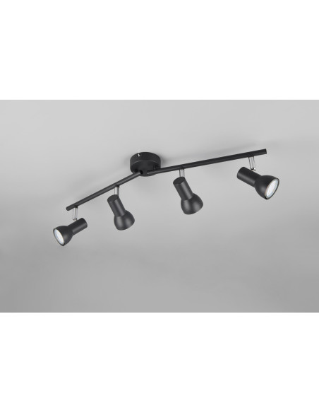 REGLETA 4 FOCOS CANTAR NEGRO