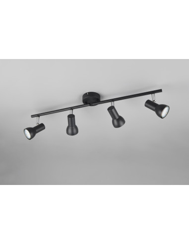 REGLETA 4 FOCOS CANTAR NEGRO