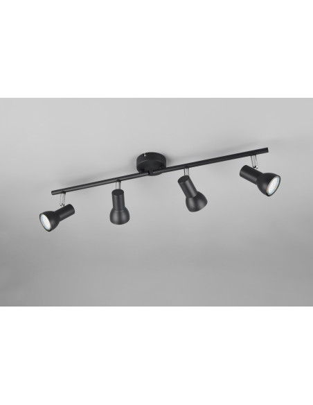 REGLETA 4 FOCOS CANTAR NEGRO