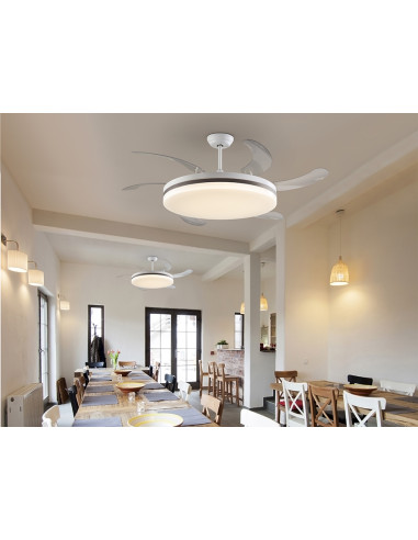 VENTILADOR VENTO MAXI BLANCO/BRONCE