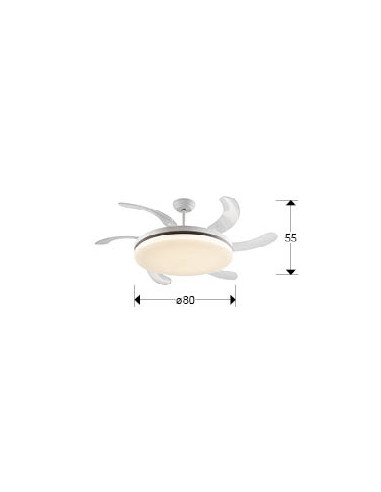 VENTILADOR VENTO MAXI BLANCO/BRONCE