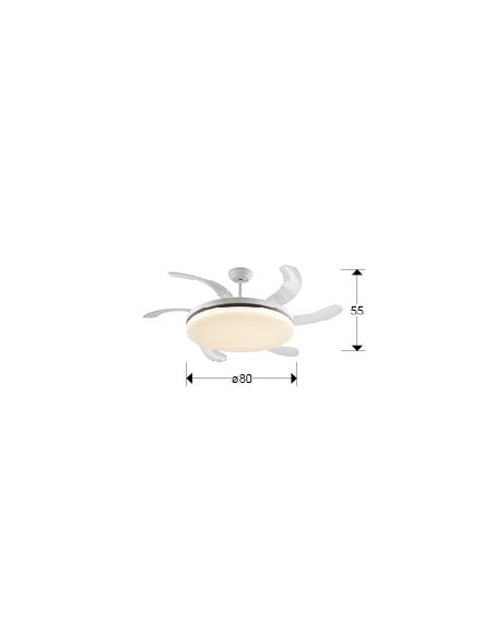 VENTILADOR VENTO MAXI BLANCO/BRONCE