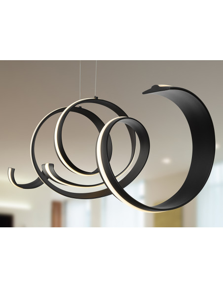 AMARA LAMPARA HORIZONTAL NEGRO MATE