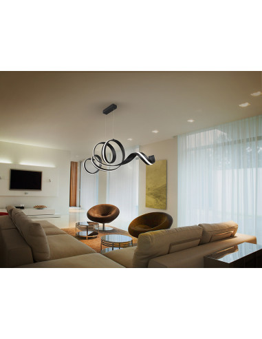 AMARA LAMPARA HORIZONTAL NEGRO MATE