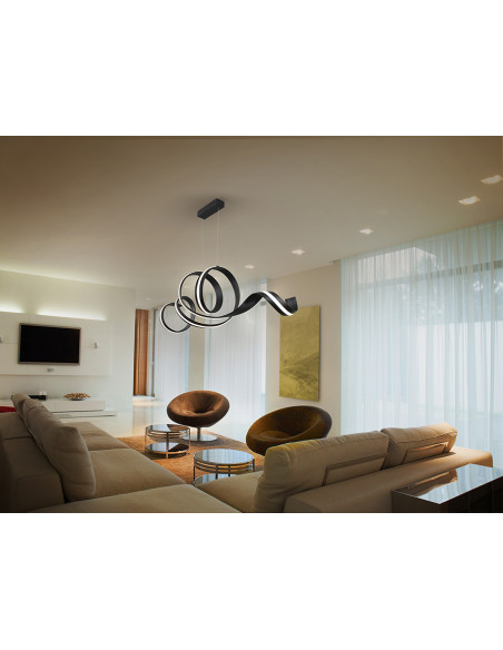 AMARA LAMPARA HORIZONTAL NEGRO MATE