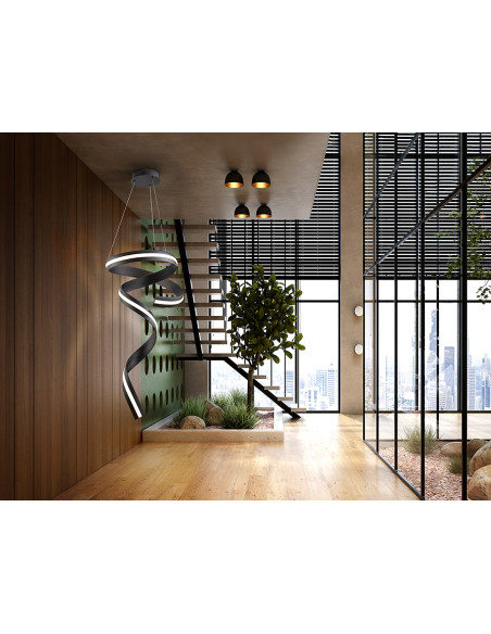 AMARA LAMPARA VERTICAL NEGRO MATE