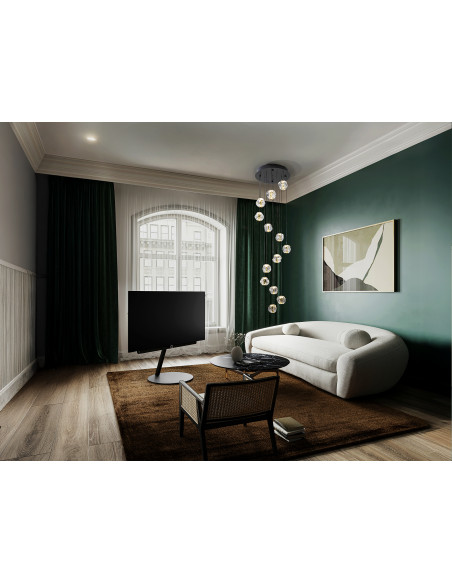 ZARIA LAMP 13L NEGRO/ORO/TRANSP D60