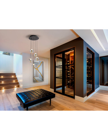 ZARIA LAMP 5L NEGRO/ORO/TRANSP D30