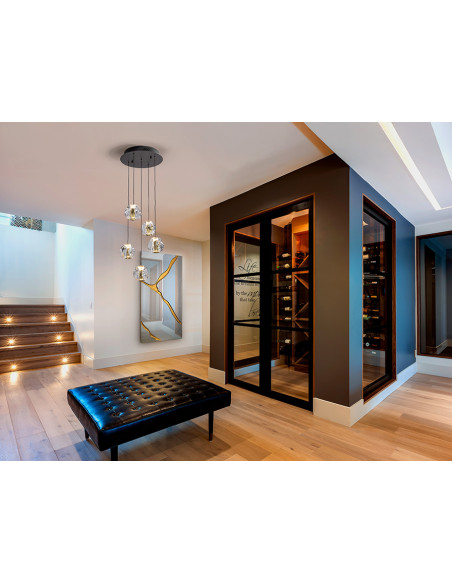 ZARIA LAMP 5L NEGRO/ORO/TRANSP D30