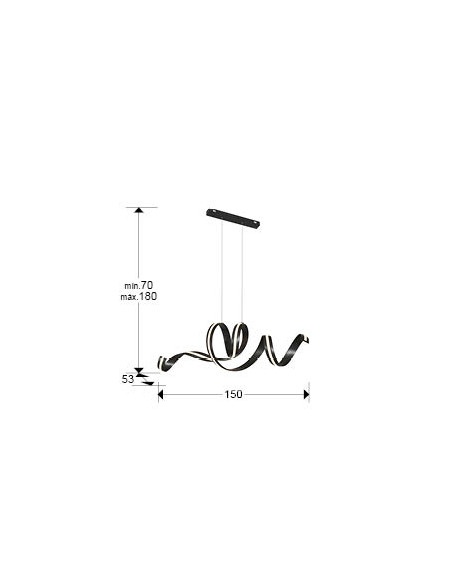 AMARA LAMPARA HORIZONTAL NEGRO MATE