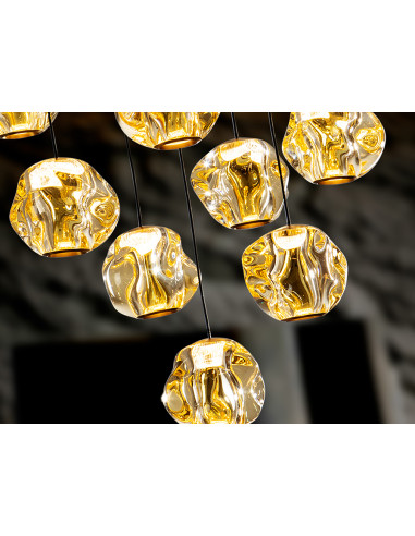 ZARIA LAMP 13L NEGRO/BRONC/AMBAR D60