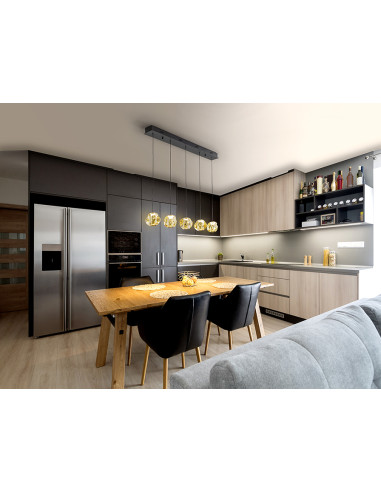 ZARIA LAMP 5L NEGRO/BRONCE/AMBAR