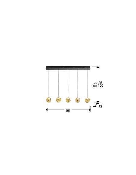 ZARIA LAMP 5L NEGRO/BRONCE/AMBAR