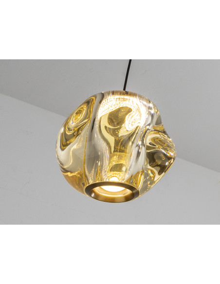 ZARIA LAMP 5L NEGRO/BRONCE/AMBAR D25