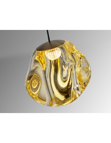 ZARIA LAMP 5L NEGRO/BRONCE/AMBAR D25