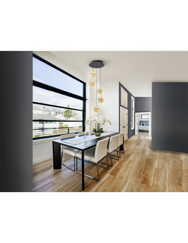 ZARIA LAMP 5L NEGRO/BRONCE/AMBAR D25