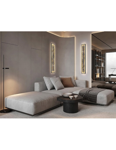 STONE APLIQUE/PLAFON LED CCT NEGRO