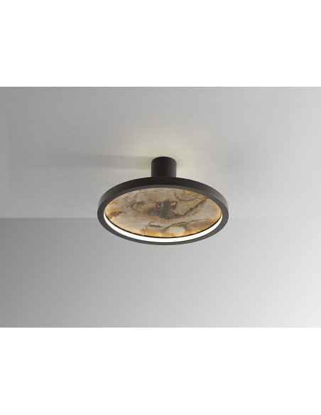 STONE APLIQUE/PLAFON LED CCT NEGRO D30