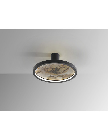STONE APLIQUE/PLAFON LED CCT NEGRO D30