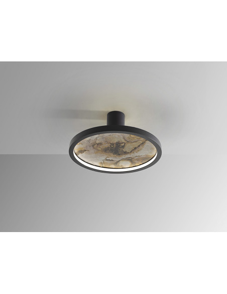 STONE APLIQUE/PLAFON LED CCT NEGRO D30