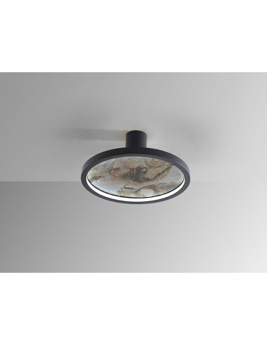 STONE APLIQUE/PLAFON LED CCT NEGRO D30