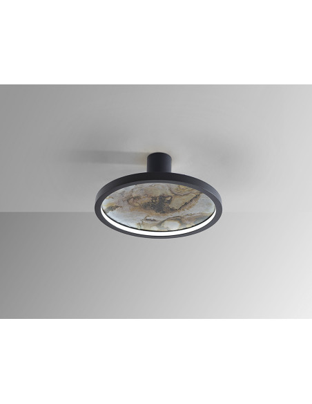 STONE APLIQUE/PLAFON LED CCT NEGRO D30