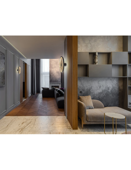 STONE APLIQUE/PLAFON LED CCT NEGRO D30