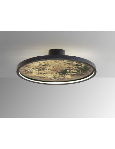 STONE APLIQUE/PLAFON LED CCT NEGRO D60