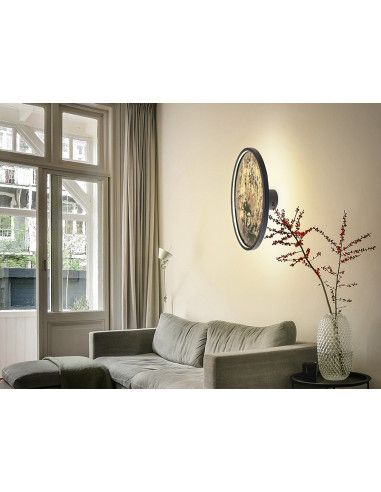 STONE APLIQUE/PLAFON LED CCT NEGRO D60