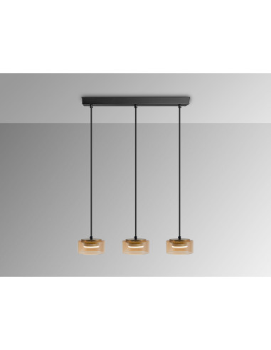 OLAIA LAMPARA 3L NEGRO-AMBAR