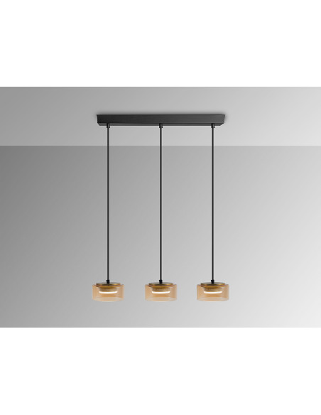 OLAIA LAMPARA 3L NEGRO-AMBAR
