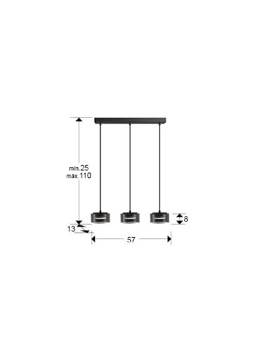 OLAIA LAMPARA 3L NEGRO-SMOKY