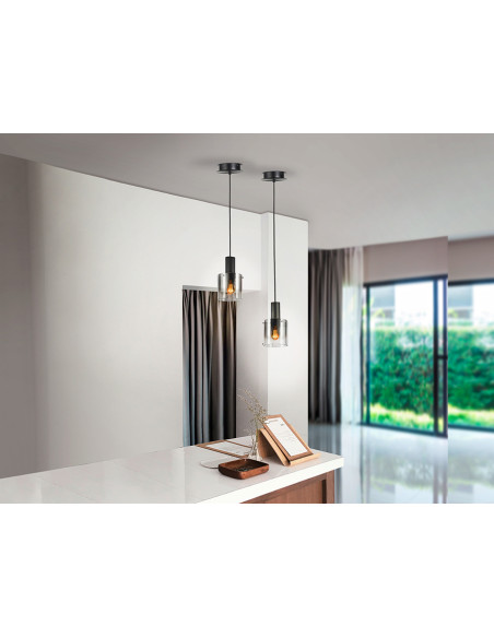 VENIZE LAMPARA 1L NEGRO-SMOKE