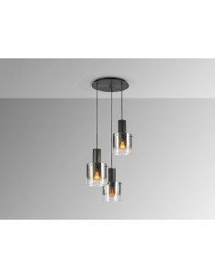 VENIZE LAMPARA 3L NEGRO-SMOKE