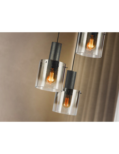 VENIZE LAMPARA 3L NEGRO-SMOKE