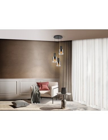 VENIZE LAMPARA 3L NEGRO-SMOKE