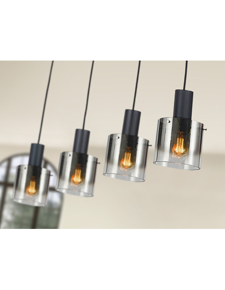 VENIZE LAMPARA 4L NEGRO-SMOKE