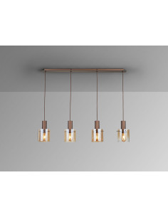 VENIZE LAMPARA 4L COBRE-AMBAR