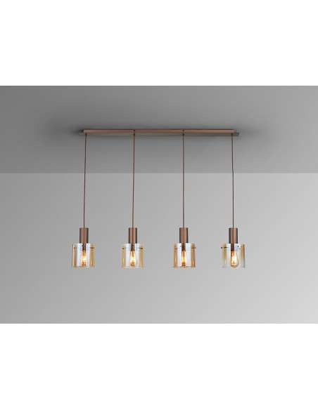 VENIZE LAMPARA 4L COBRE-AMBAR