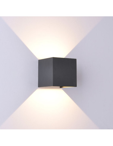 APLIQUE DAVOS 12W GRIS OSCURO 4K