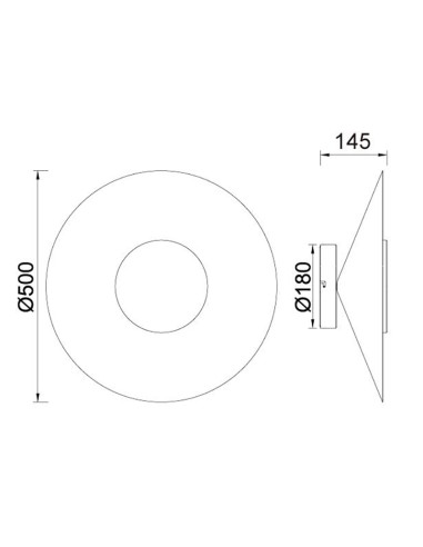 ORION APLIQUE LED 24W NEGRO