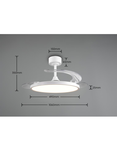 VENTILADOR KASFJORD BLANCO
