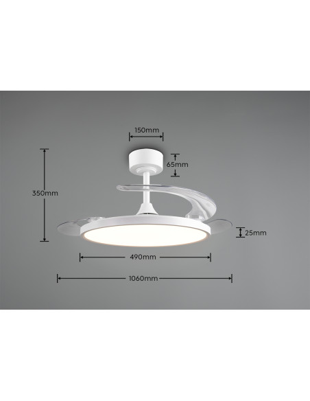 VENTILADOR KASFJORD BLANCO
