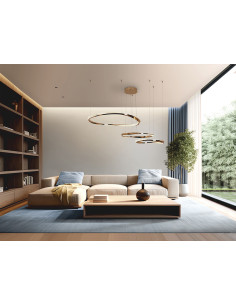 ORBITAS LAMPARA 3 AROS ORO 2